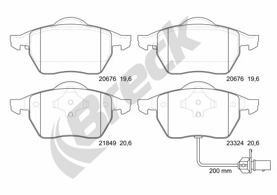 Set placute frana,frana disc 21849 00 701 10 BRECK